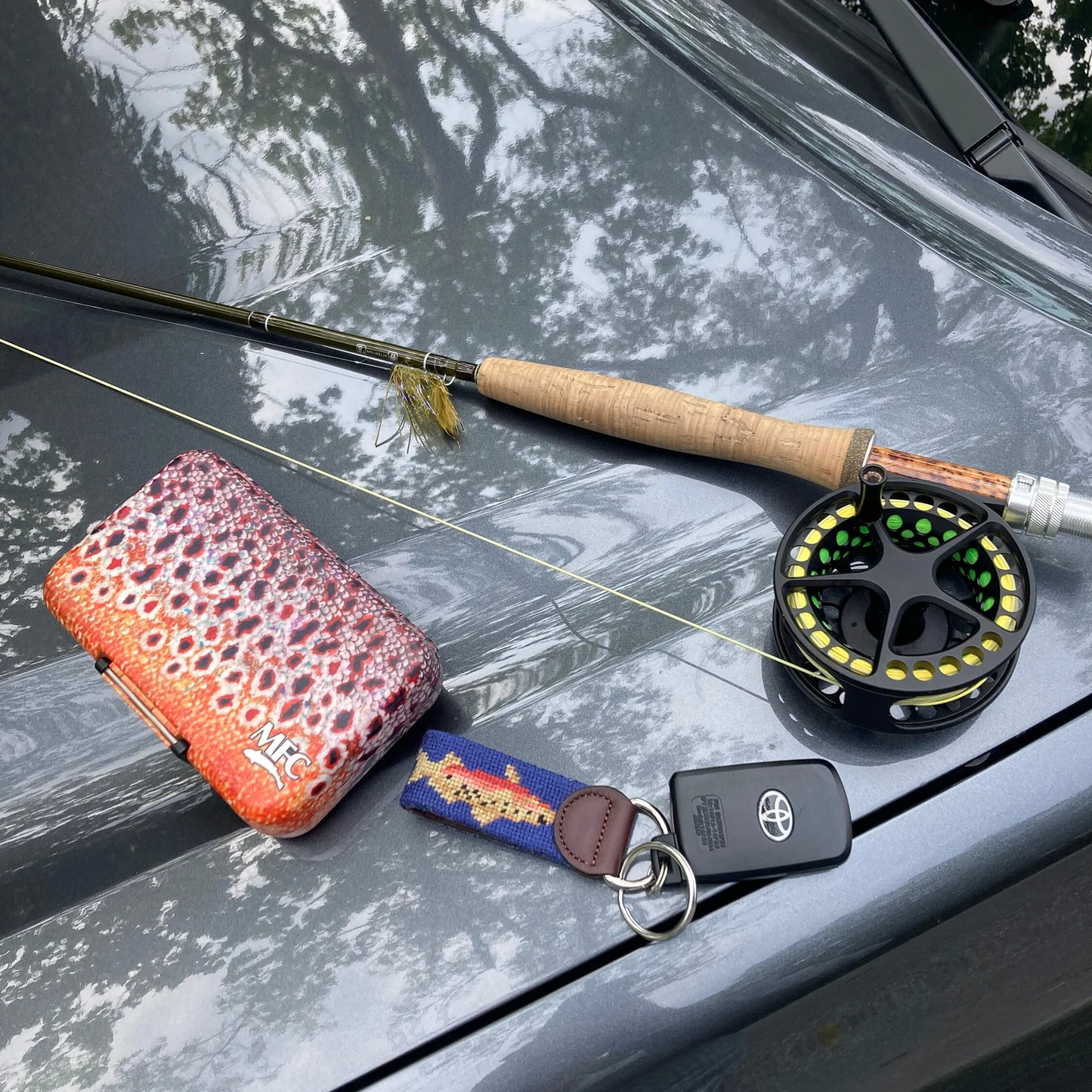 Custom Needlepoint Key Fob