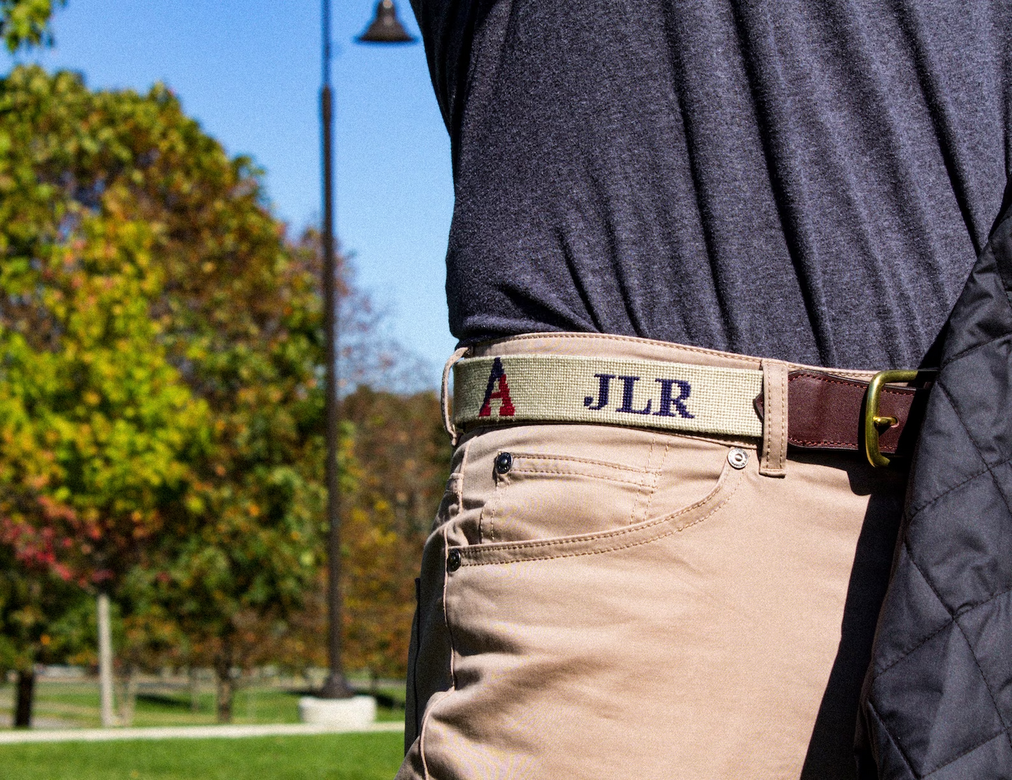 Cold Spring Harbor Lacrosse Needlepoint Belt