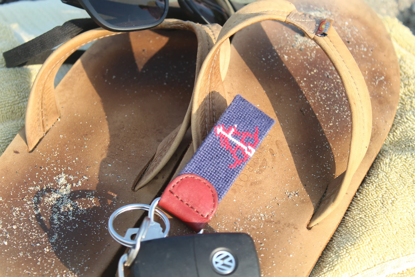 Custom Needlepoint Key Fob