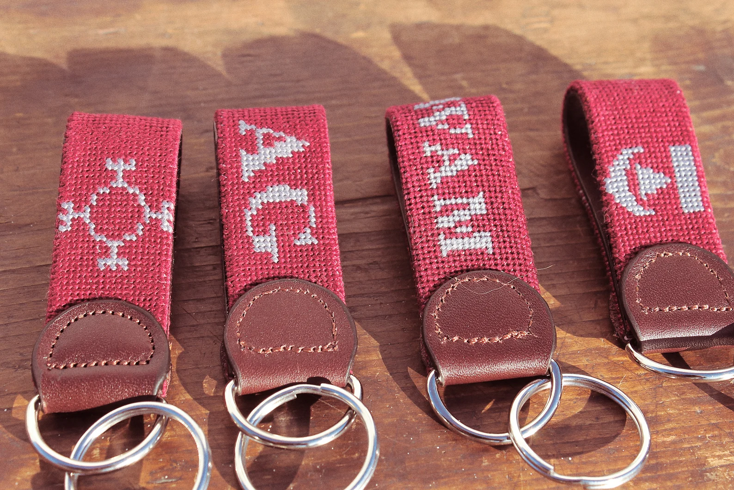 Custom Needlepoint Key Fob