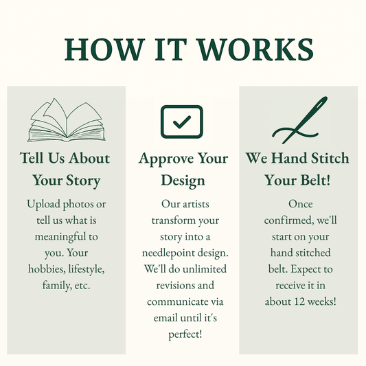 Custom Needlepoint Belt