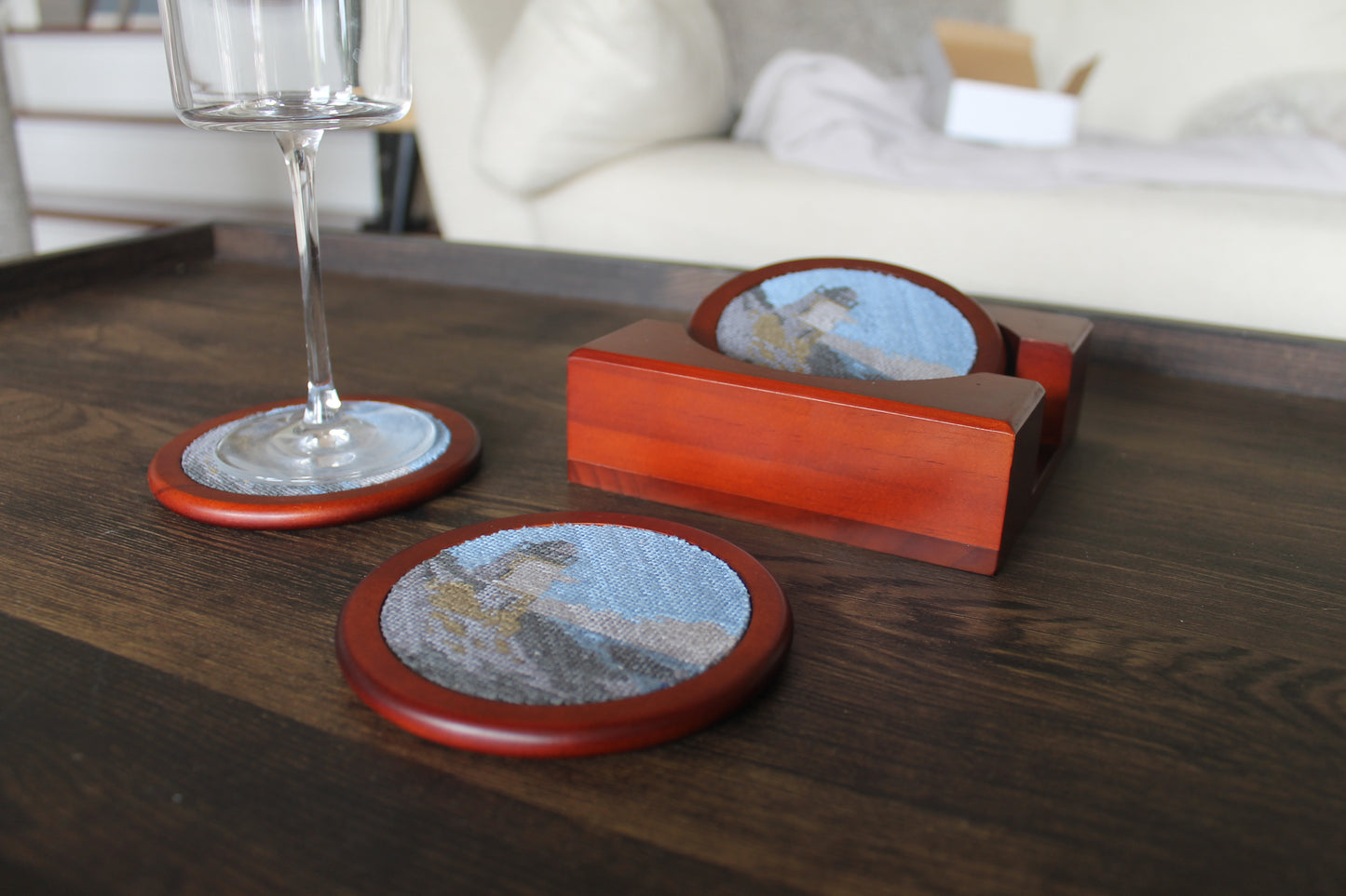 Custom Needlepoint Coasters (Set of 4)