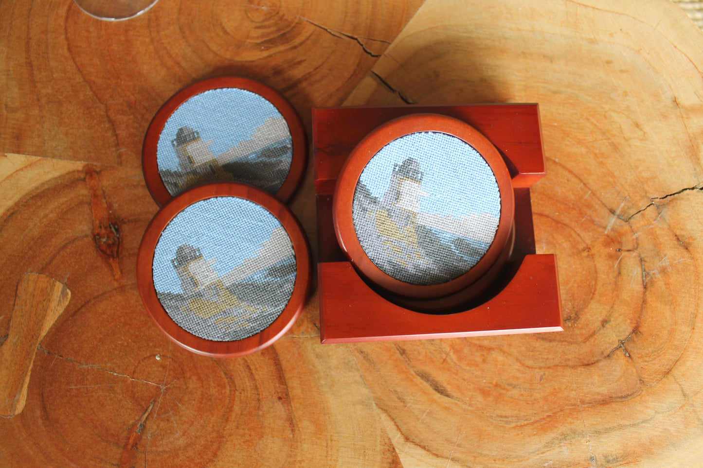 Custom Needlepoint Coasters (Set of 4)