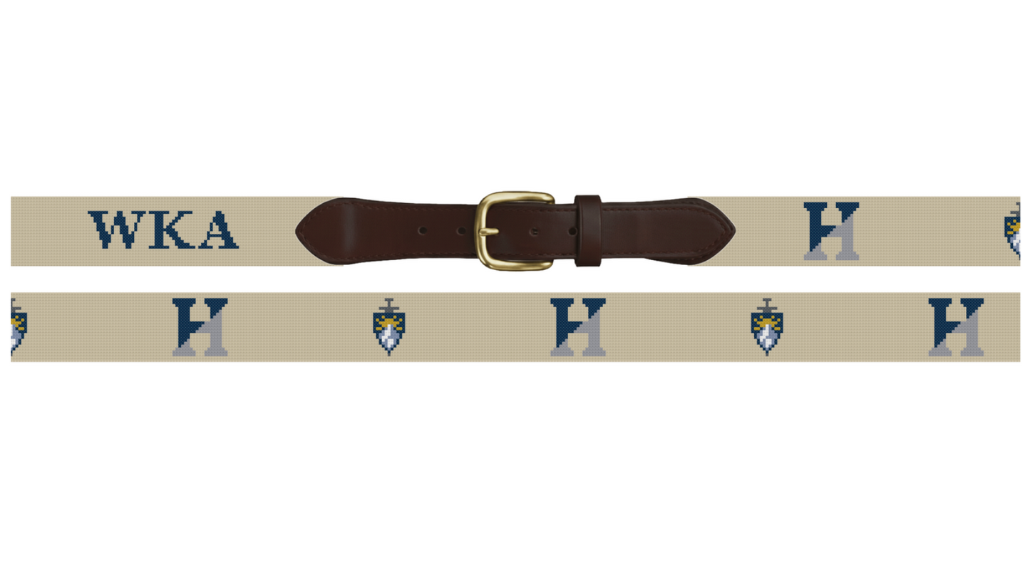 The Hill School Custom Needlepoint Belt