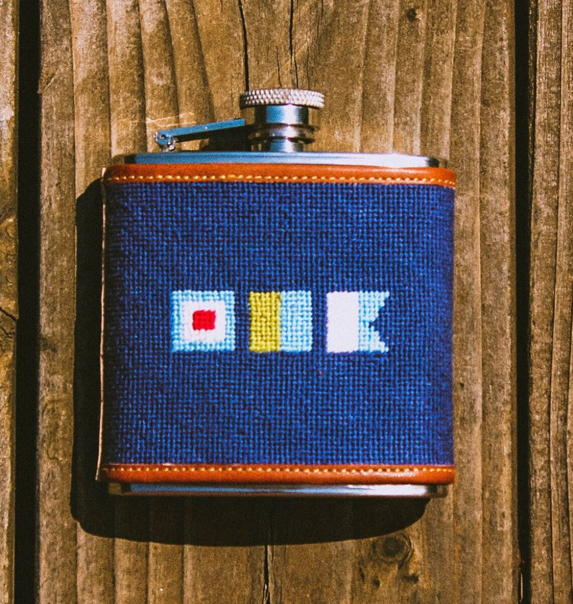 Custom Needlepoint Flask