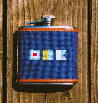 Custom Needlepoint Flask
