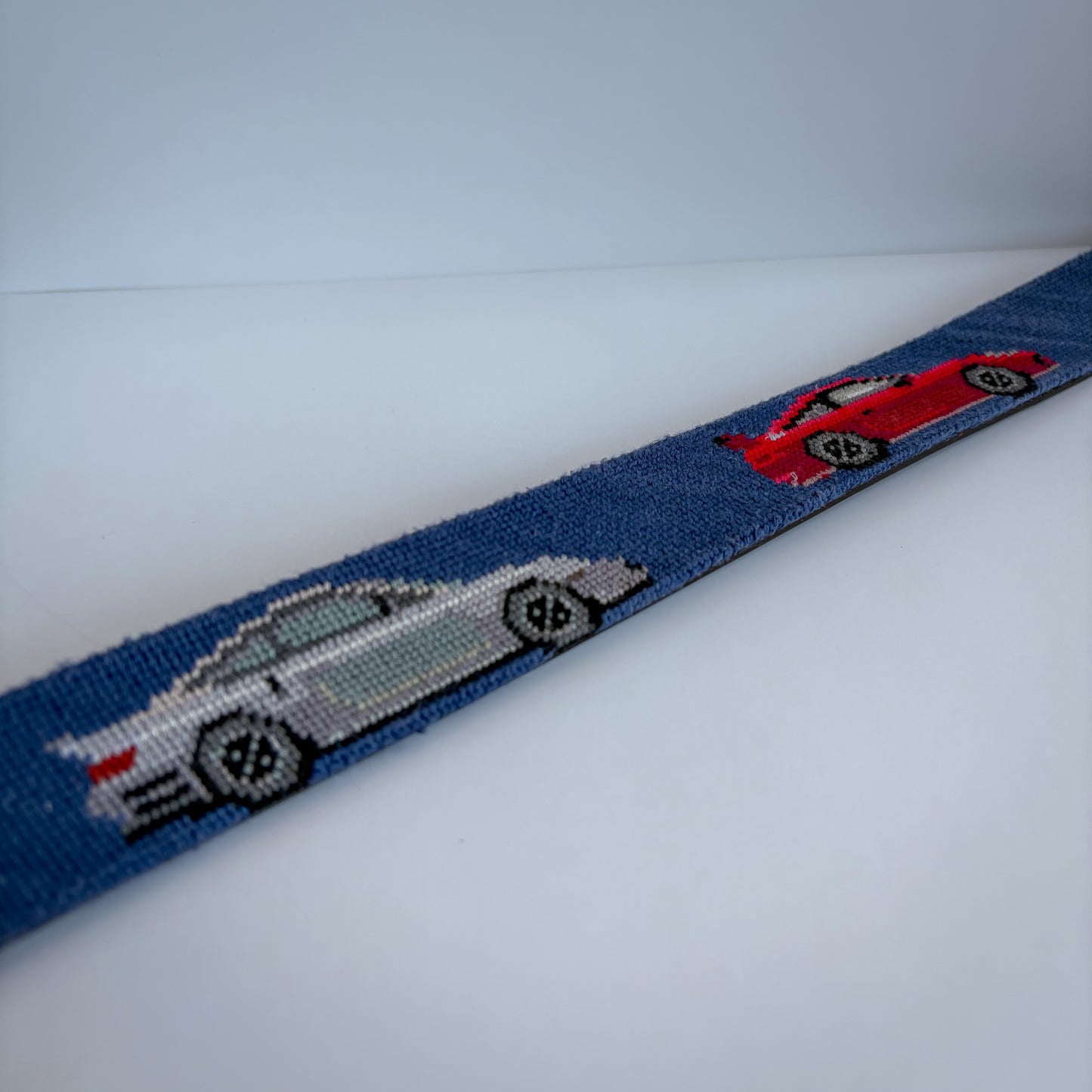 Dream Cars Needlepoint Belt