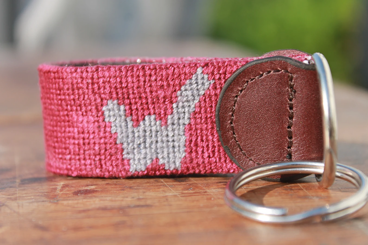 Custom Needlepoint Key Fob