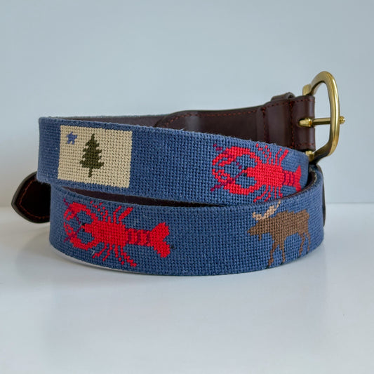 Classic Maine Needlepoint Belt