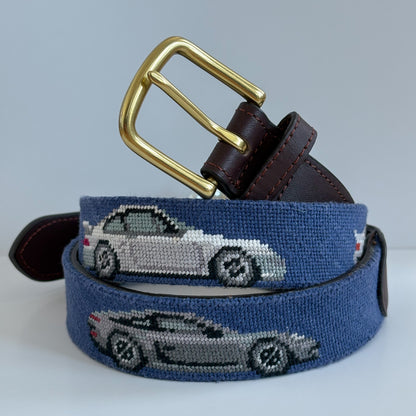 Dream Cars Needlepoint Belt