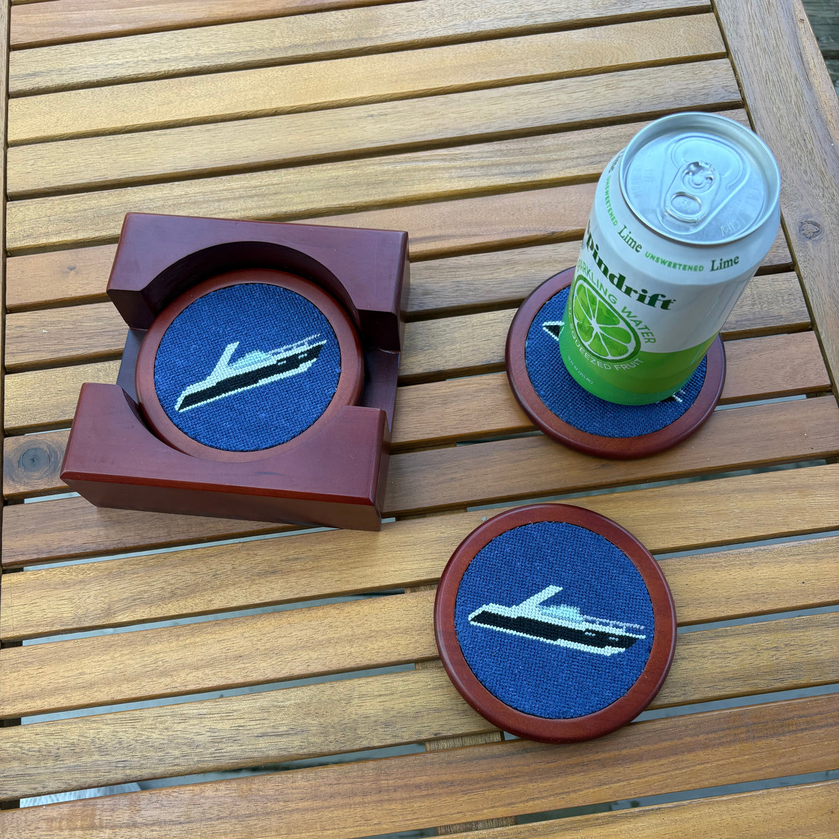 Custom Needlepoint Coasters (Set of 4)