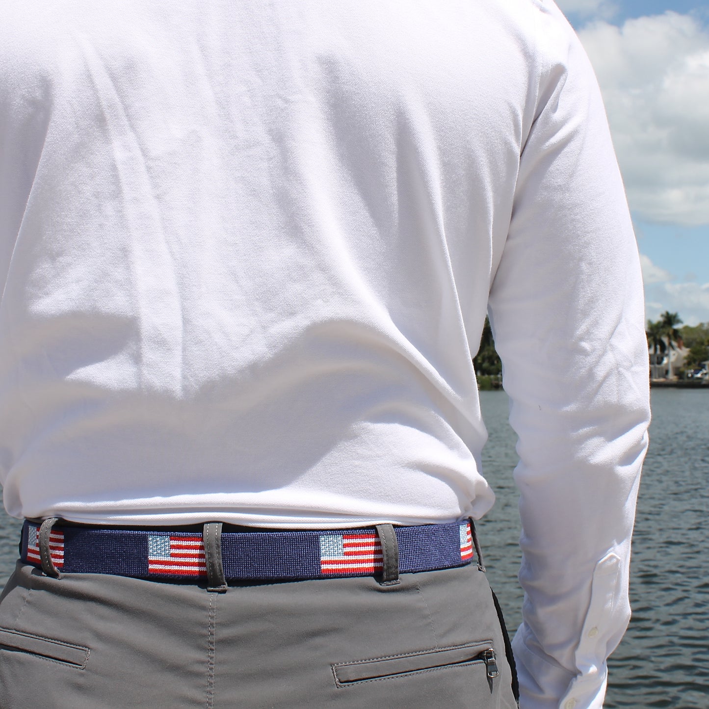 Stars and Stripes Needlepoint Belt