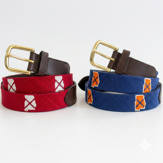 Alabama Traditions Needlepoint Belt