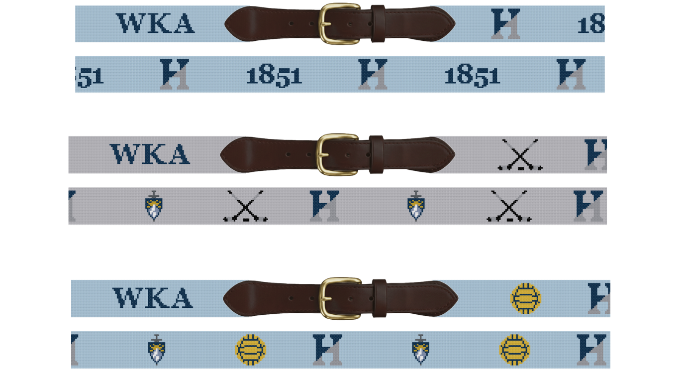 The Hill School Custom Needlepoint Belt