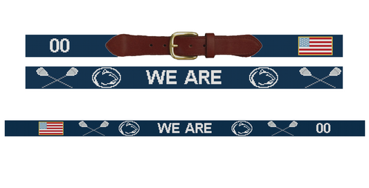 PSU Lacrosse Needlepoint Belt