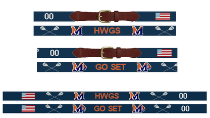 Manhasset Lacrosse Needlepoint Belt