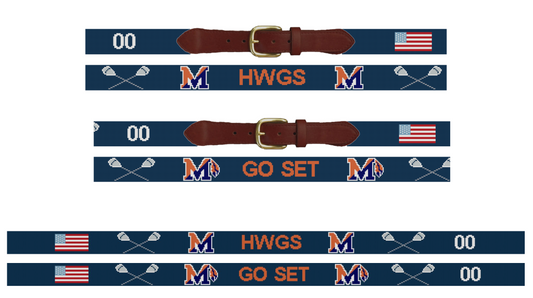 Manhasset Lacrosse Needlepoint Belt