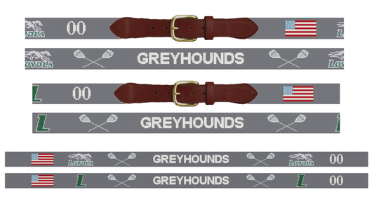 Greyhounds Needlepoint Belt