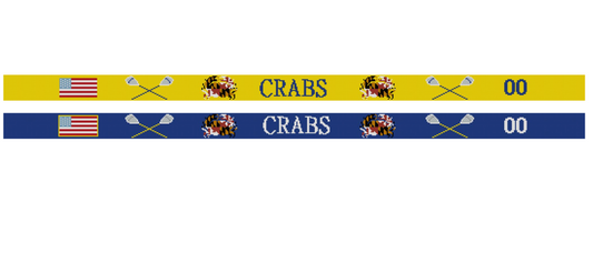 Baltimore Crabs Lacrosse Needlepoint Belt