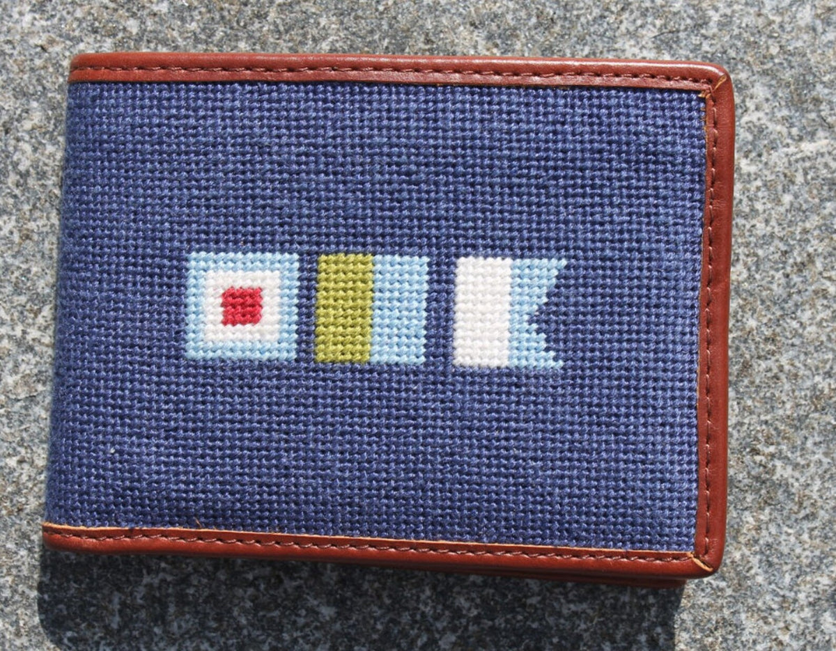 Custom Needlepoint Bi-Fold Wallet