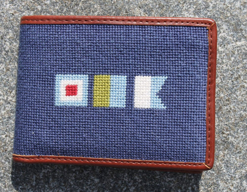Custom Needlepoint Bi-Fold Wallet